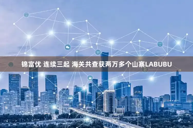 锦富优 连续三起 海关共查获两万多个山寨LABUBU